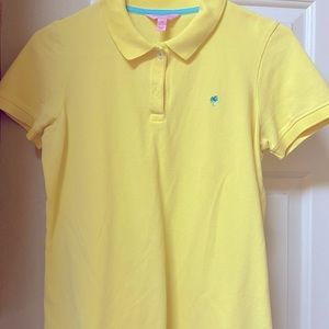 Lilly Pulitzer yellow polo shirt